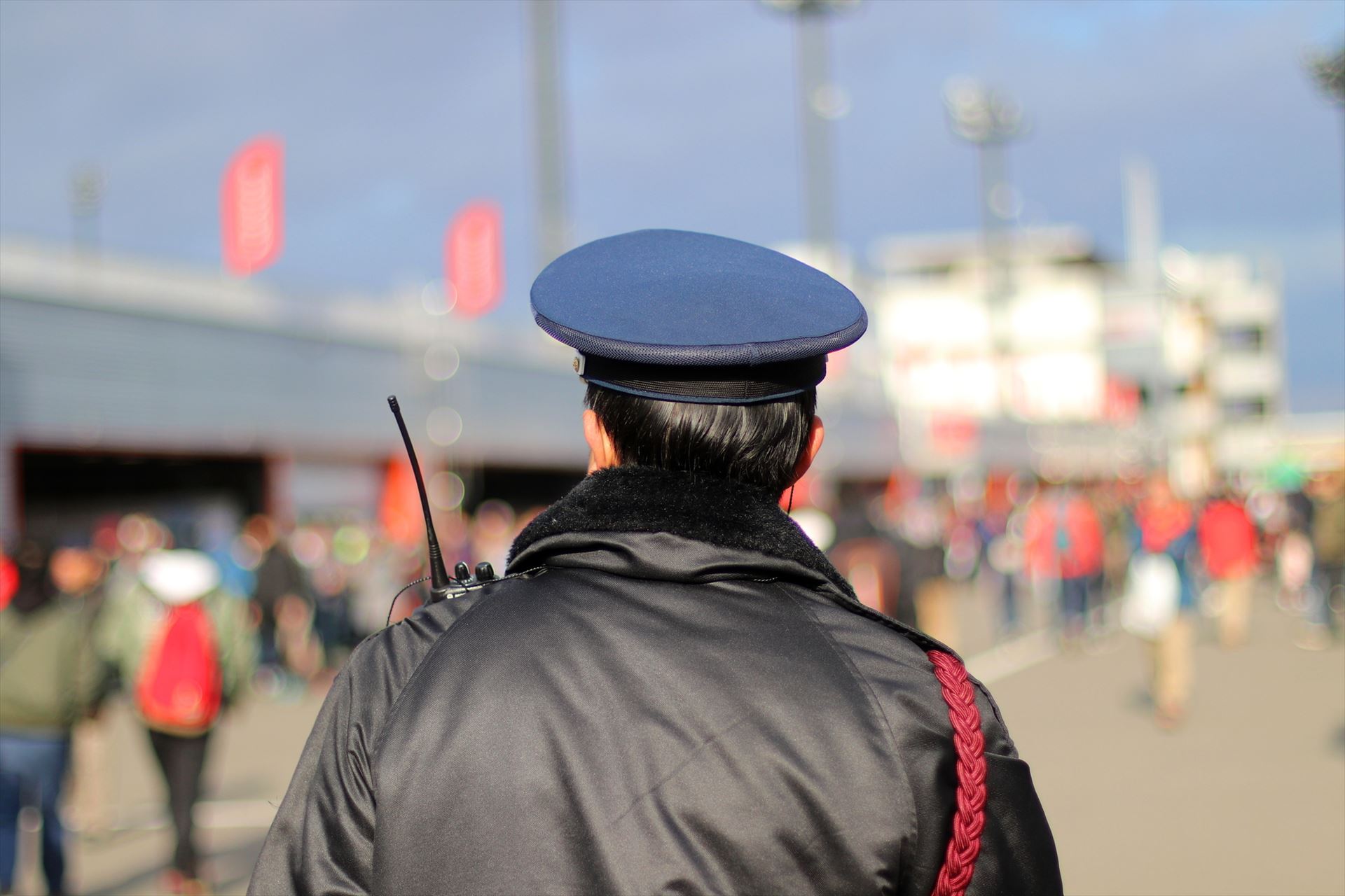 イベント会場での警備風景